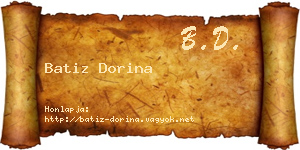 Batiz Dorina névjegykártya